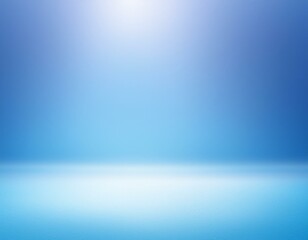 Fototapeta premium Spotlight Serenity: Light Blue Gradient Studio Backdrop