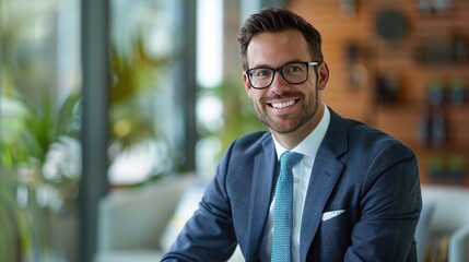 Fototapeta premium Corporate and Professional business people looking confident in an office setting