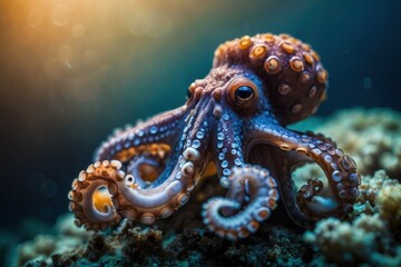 Majestic Octopus Underwater