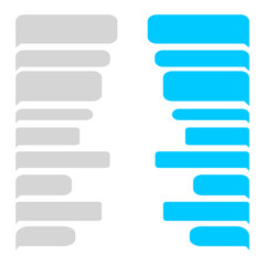 Obraz premium Vector chat template of message bubbles of different sizes