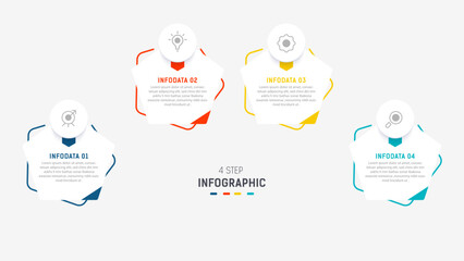 Three Step Infographic label design Vector template with line icons. process steps diagram, presentations, workflow layout, banner, flow chart, info graph vector illustration.