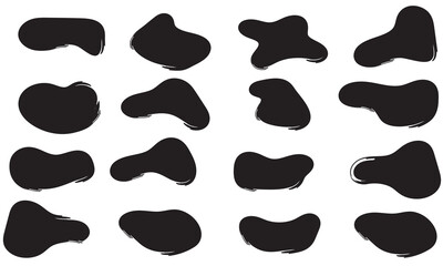 Charcoal sketch frame, organic shapes, paint brush banner, chalk grunge texture, smudge black border different shape . Coal style . isolated on white background . vector illustration. EPS 10/AI