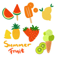 Summer Fruit popsicle and ice cream