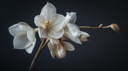 Fototapeta premium flower isolated on black