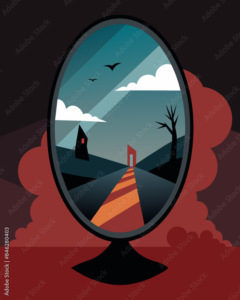 Poster the mirror reflecting an alternate reality where their own actions had led them down a dark path fil