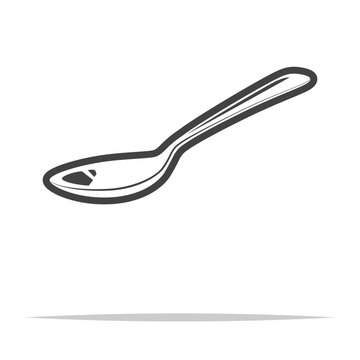 Tablespoon outline icon transparent vector isolated