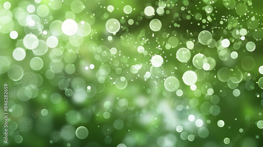 Poster green bokeh nature abstract background vector illustration for fresh and serene design projects with