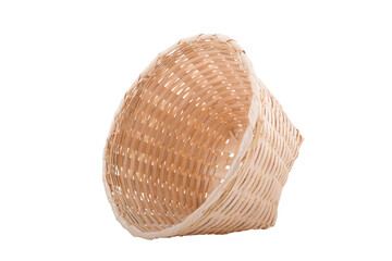 Woven Bamboo Container on transparent png
