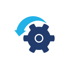 gear rotation colored icon vector design good for web and mobile app
