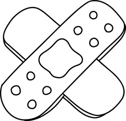 Plaster outline. hand drawn.