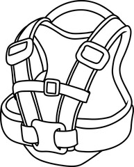Harness outline. Hand drawn.