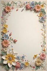 Several different shapes of stationery using floral patterns