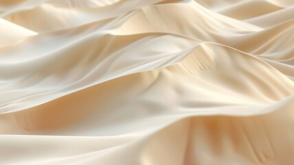 Obraz premium Smooth flowing cream colored silk fabric