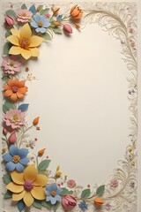 Several different shapes of stationery using floral patterns