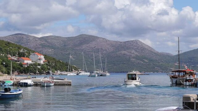 Boat ride in Elaphiti islands, Croatia