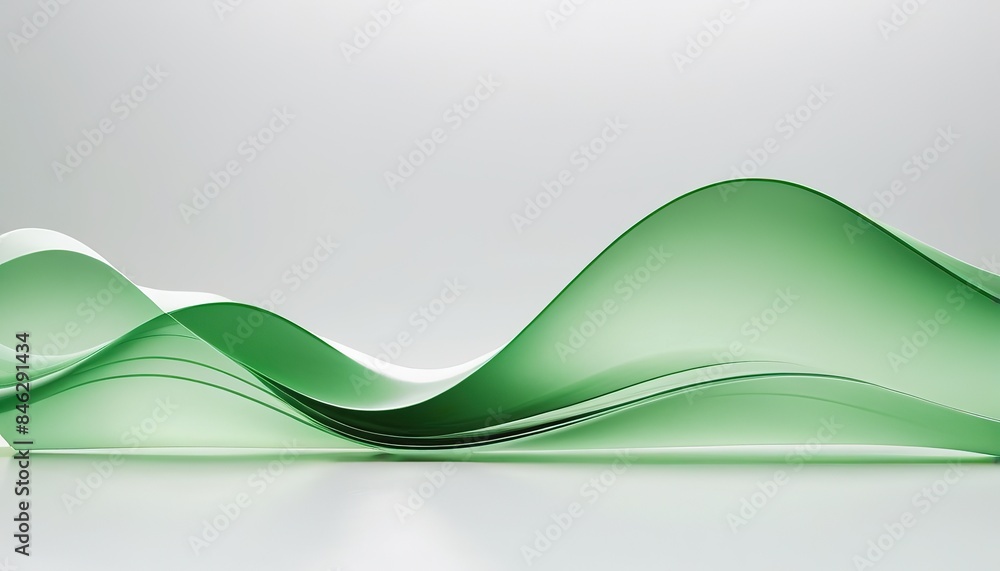 Aufkleber abstract green wave background with dynamic shapes