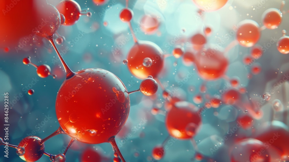 Poster intricate patterns and arrangements of atoms and molecules.
