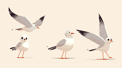 Fototapeta premium set of birds