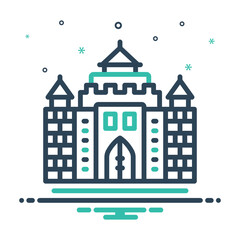 Mix icon for castle 