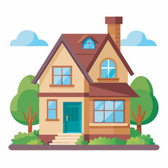 illustration of a house with a roof