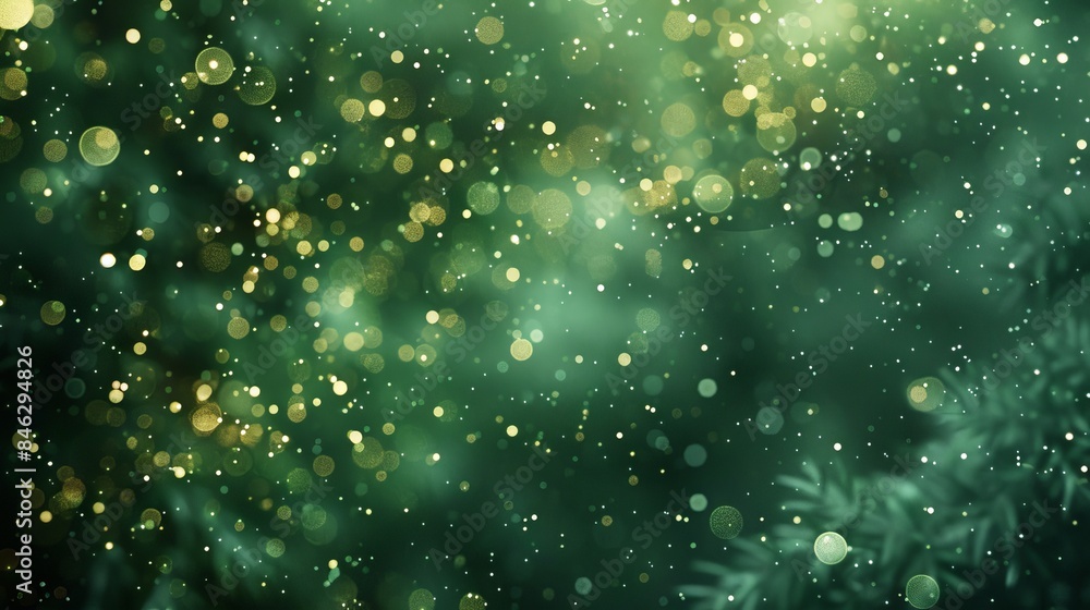 Poster green bokeh abstract light background with sunny nature elements for fresh and vibrant design projec