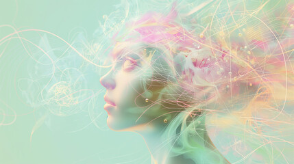 An image portraying the essence of a generative AI as a human being