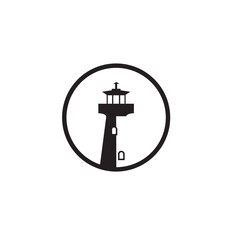 aestetic lighthouse logo vector