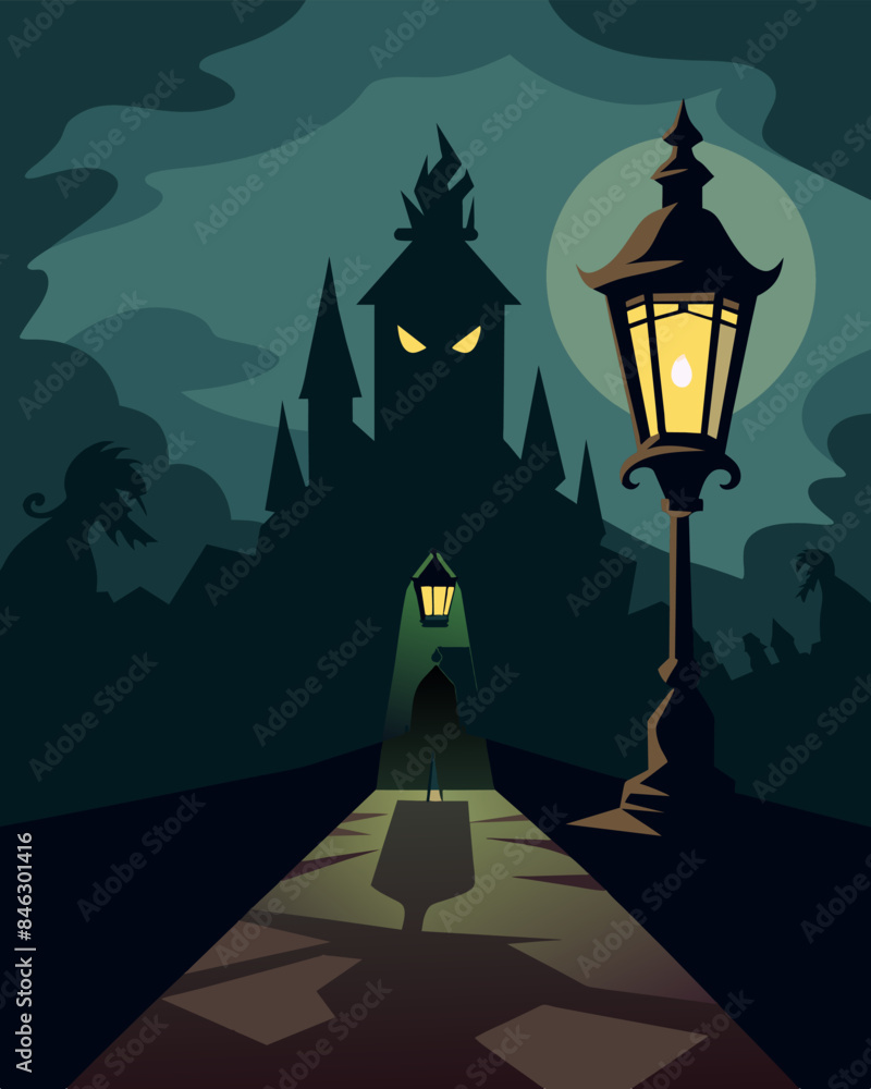 Poster the gaslights shadow seemed to have a mind of its own appearing and disappearing at will causing one