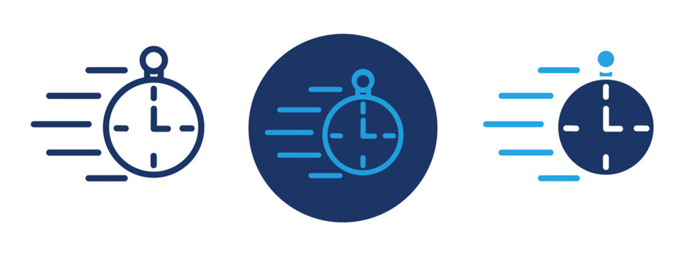 Quick response icon sheet in different format, instant response icons, Quick response running clock icons