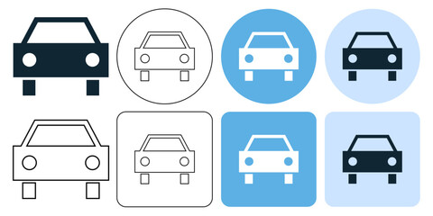 Car traffic, garage, repair car, parking sign icon symbol ui and ux design, glyphs and stroke line icon	