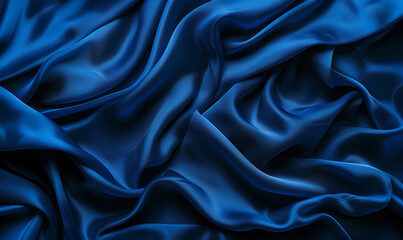 Fototapeta premium Close up of blue fabric on black background. Perfect for textile design projects.