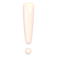 3d exclamation mark isolated. Alert or error sign 3d vector render. Exclamation icon mark 
