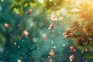 A dynamic image showcasing the connection between seasonal allergies and airborne allergens