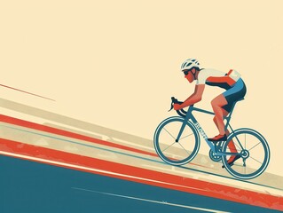 Fototapeta premium Cyclist Riding Bicycle 