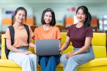 in the university library, a haven for intellectual exploration, , including groups of students girls, are urged to question, explore, and challenge norms, fostering critical thinking and inquiry.