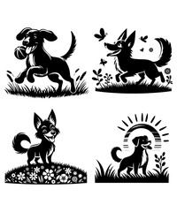 Dog Silhouette Vector
