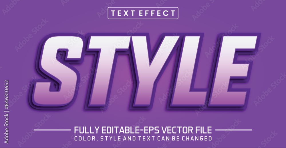 Poster style font text effect editable