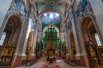 Interior of Orthodox Church of the Holy Spirit in Vilnius, Lithuania