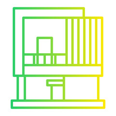 Fototapeta premium Modern House Gradient Linear