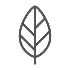 Obraz premium Natural leaf in sustainability icon outline style