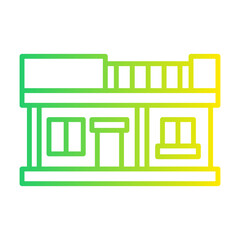 Obraz premium Minimalist House Gradient Linear