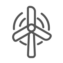 Obraz premium Windmill sustainability icon outline style