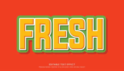 fresh editable 3d text effect template bold typography and abstract style drinks logo and brand