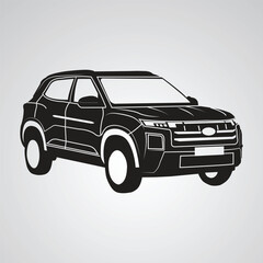 realistic luxury car silhouette, Car symbol logo template, stylized silhouette. 