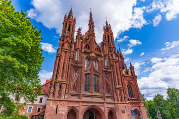 Fototapeta premium St. Anne's Church in Vilnius, Lithuania