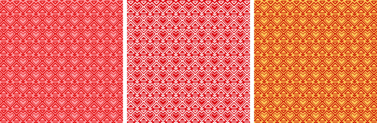 Pattern Heart Polygon Pixel Style