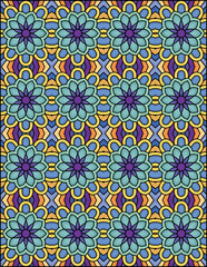 Fototapeta premium Geometric Pattern Coloring Page For Adults | Hand-Drawn Geometric Pattern Coloring Page