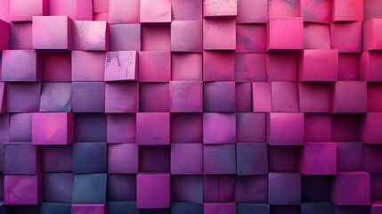 An abstract background with a pixelated effect, varying shades of purple squares, vibrant and bold, hd quality, digital rendering, geometric precision, modern design, artistic abstraction.