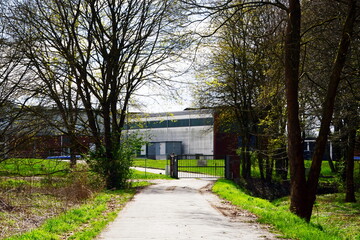 Water Works in Spring in the Town Walsrode, Lower Saxony