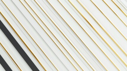 Chic and understated, the clean white backdrop serves as the perfect canvas for the intricate and dynamic pattern of black and golden geometric lines.